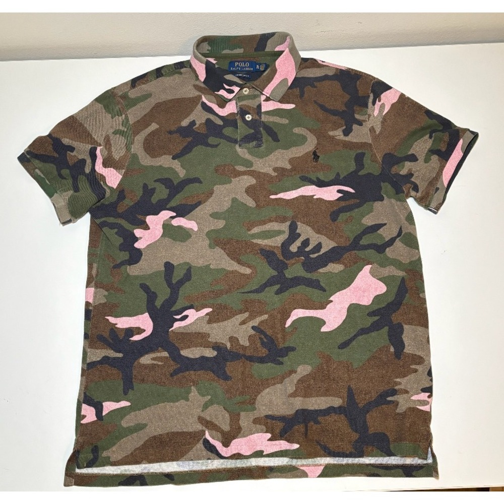 Ralph Lauren Polo Men's Camo Polo Shirt | Custom Slim Fit | XL